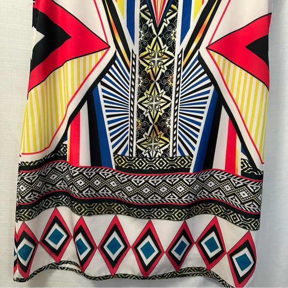 Point Bright Print Sleeveless Shift Dress Size Large - Picture 10 of 16